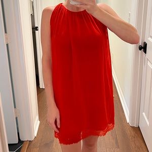 Boutique Laser Cut-Out Ruffle Dress